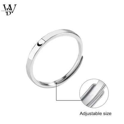 Soleil Lune Couple Anneaux Ensemble Ouvert Réglable Bague L’un L’autre Amoureux Diadème Minimaliste Engagement Mariage Doigt Bague Bijoux Cadeau