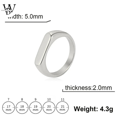 Chevalières en acier inoxydable Skyrim pour hommes femmes minimalistes 5MM de large bagues 2024 tendance mariage couple bijoux cadeau chaud