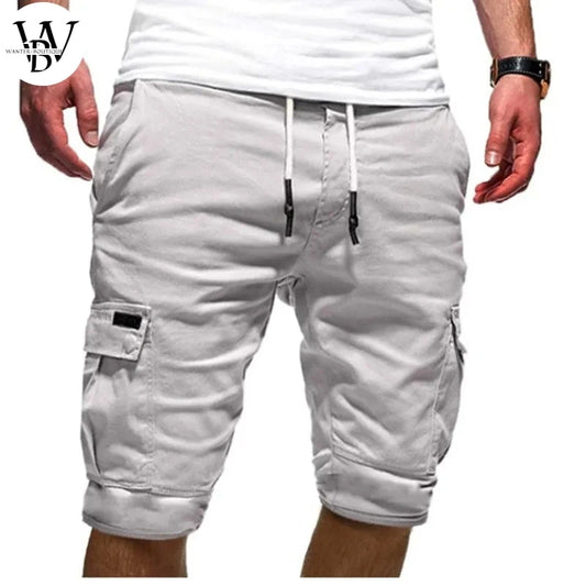 2024 Été Y2K Harajuku Tous les pantalons de match Couleur unie Streetwear Élégant Mode Demi-pantalon Multi poche Shorts Vêtements pour hommes