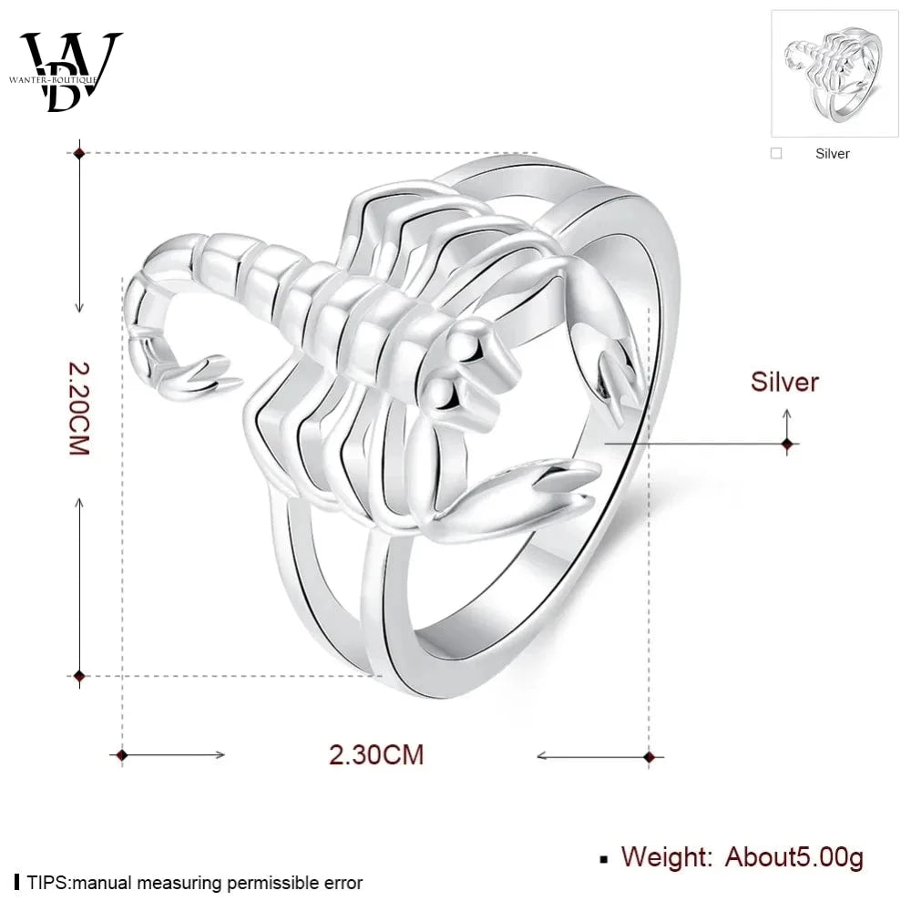 Scorpion Élégant : Bague en Argent Sterling 925 pour Femme - Bijou Classique et Cadeau Raffiné