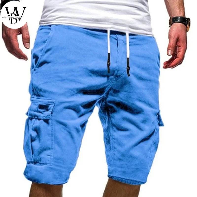 2024 Été Y2K Harajuku Tous les pantalons de match Couleur unie Streetwear Élégant Mode Demi-pantalon Multi poche Shorts Vêtements pour hommes