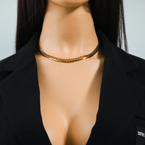 Ensemble Bijoux Doré EILIECK - Chaîne & Bracelet en Acier Inoxydable 316L - Image 5