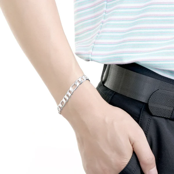 Ensemble Bijoux Classique 925 : Bracelet & Collier Élégance - Image 3