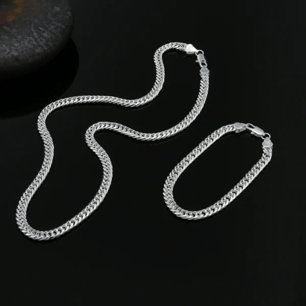 Ensemble Bijoux 925 Argent Sterling : Élégance et Style Géométrique