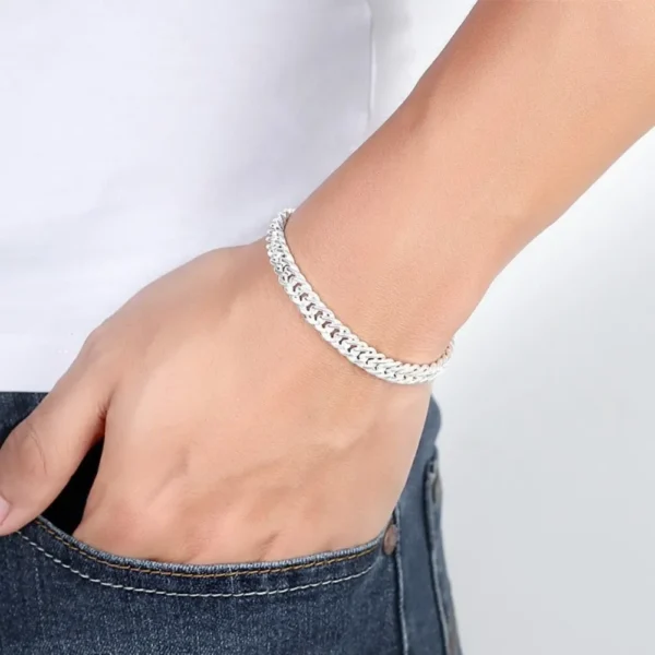 Bijoux Luxe Géométriques 925 Argent - Bracelets & Colliers - Image 6