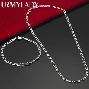 Élégance en Argent 925 - Bracelet & Collier 4MM Unisexe