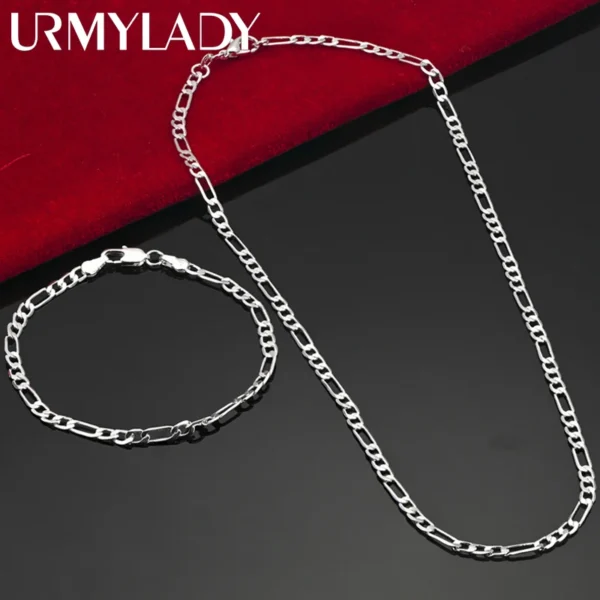 Élégance en Argent 925 - Bracelet & Collier 4MM Unisexe
