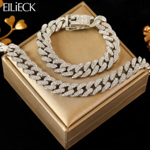 Ensemble Bijoux Punk Argenté jolie collier