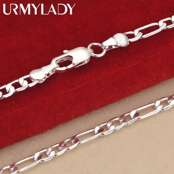 Élégance en Argent 925 - Bracelet & Collier 4MM Unisexe - Image 5