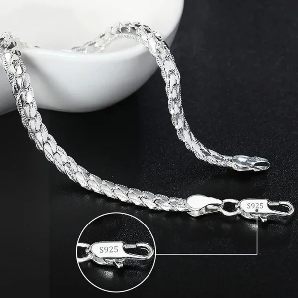 Bracelet Chaîne Solide en Argent Sterling 925 – Élégance Unisexe - Image 4