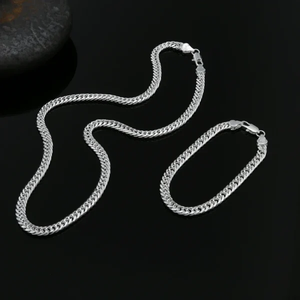 Bijoux Luxe Géométriques 925 Argent - Bracelets & Colliers - Image 2