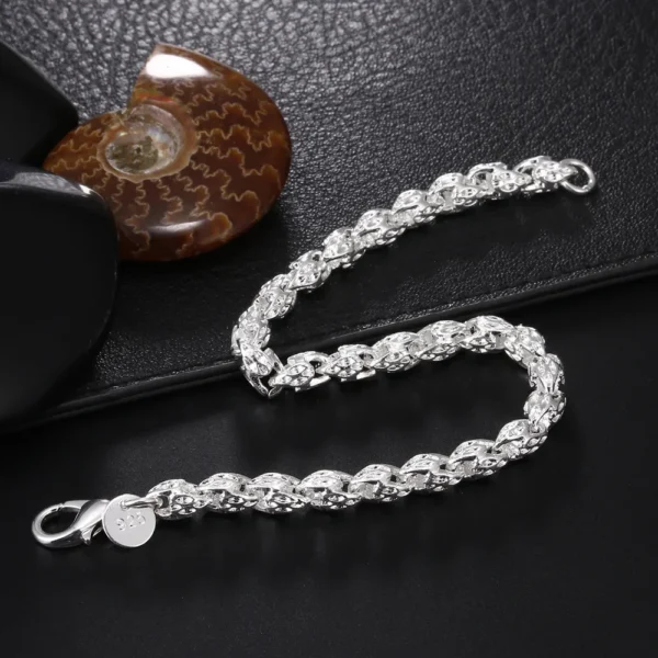 Bracelet Chaîne Solide en Argent Sterling 925 – Élégance Unisexe - Image 30