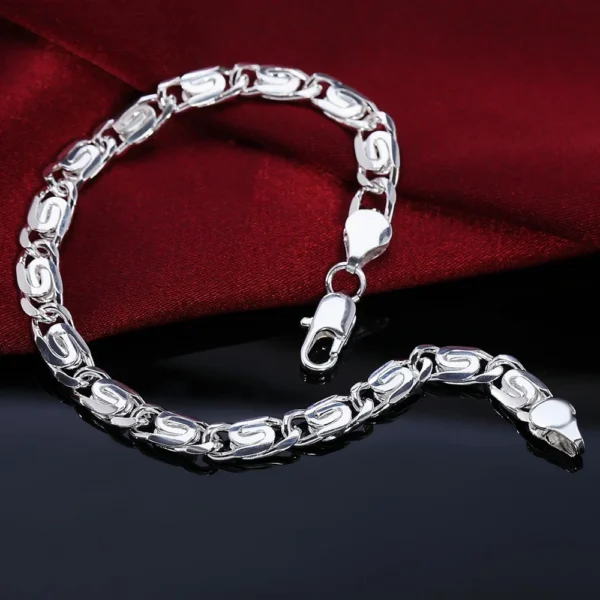 Bracelet Chaîne Solide en Argent Sterling 925 – Élégance Unisexe - Image 23