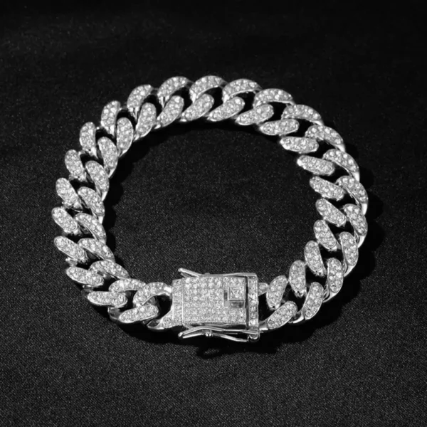 Bracelet Cubain Brillant – Style de qualité