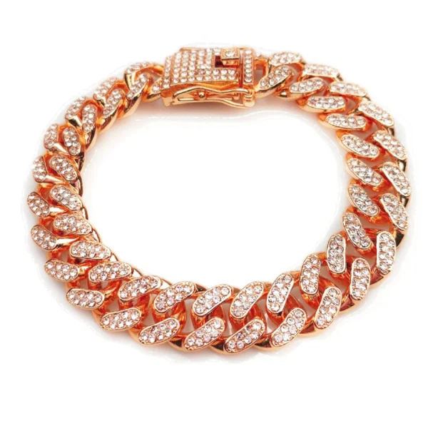 Bracelet Cubain Bling 13MM - Strass & Style Miami Unisexe - Image 7